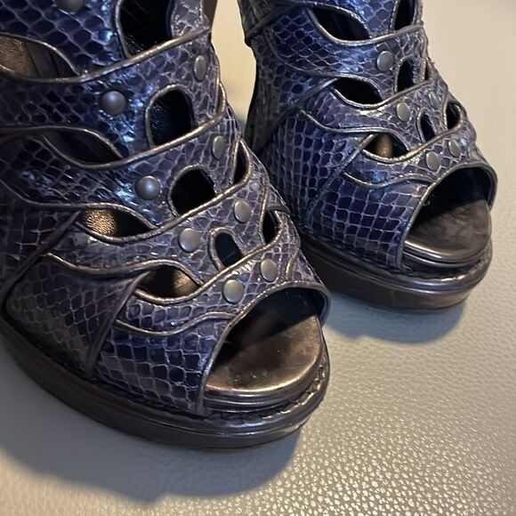 BOTTEGA VENETA heels Leather Python Animal print slingback platforms EU … - Picture 4 of 16